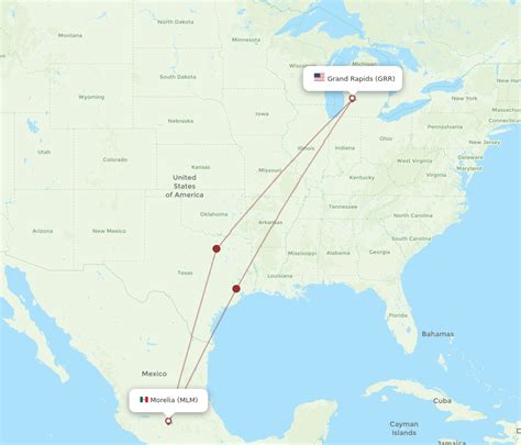 All Flight Routes From Morelia To Grand Rapids Mlm To Grr Flight Routes