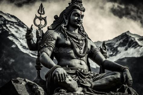 Hindu God Shiva Lord Representation Hinduism Religion Concept Ai