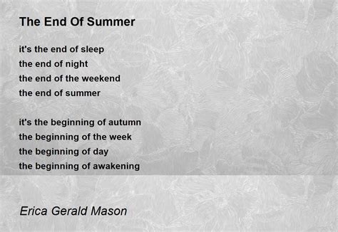 End Of Summer Poems Quotes Delena Harter