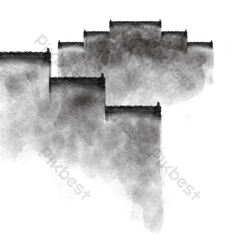 Drawing Ink Jiangnan Huizhou Architecture Png Images Psd Free