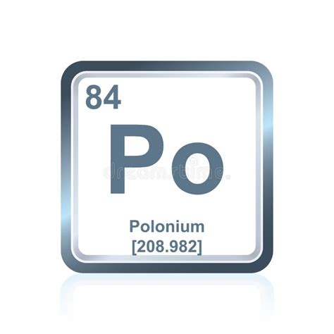 Periodic Table Element Polonium Icon Stock Illustration Illustration Of Chalcogen Name 78840006