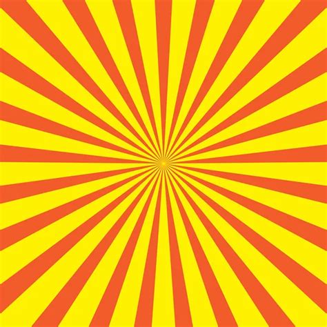 Vector Yellow Orange Rays Sun Morning Form Cartoon Background Stock