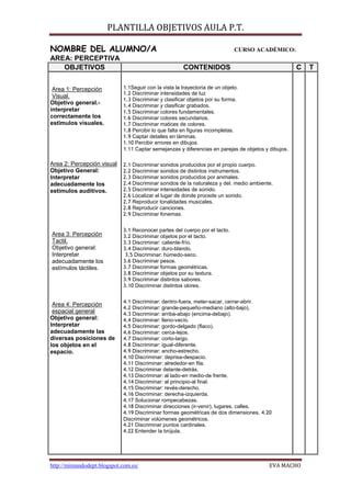 Registro Objetivos Pedagog A Terap Utica Pdf