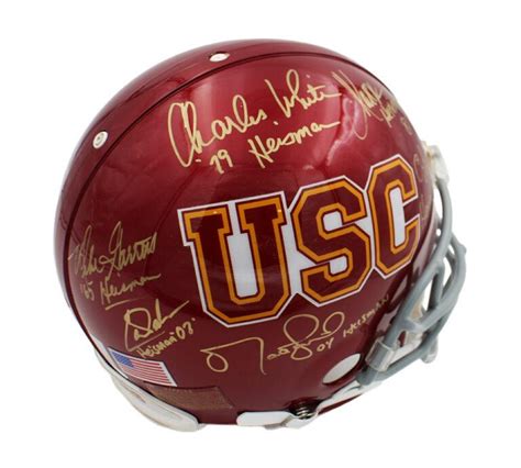 Usc Trojans Full Size Authentic On Field Helmet Signed By With