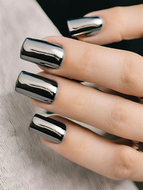 55 Trendy Black Chrome Nail Designs And Ideas Sarah Scoop