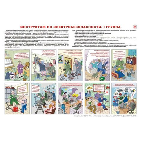 Комплект плакатов Подборка плакатов по электробезопасности (5 листов ...