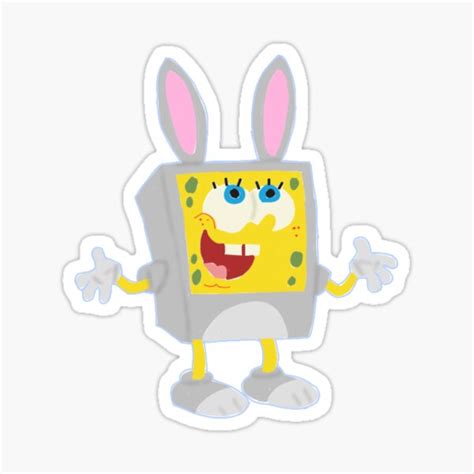 Bunny Spongebob Sticker For Sale By Vpittore Redbubble