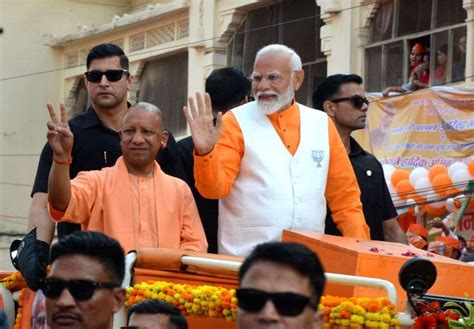 Prime Minister Narendra Modi With Uttar Pradesh Chief Minister Yogi