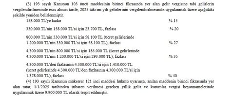 2025 Yılı Gelir Vergisi Dilimleri Belli Oldu Memurlar Net