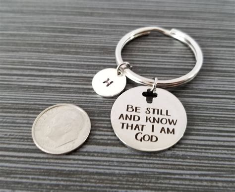 Custom Keychain Bible Verse Keychain Custom Gift Be Etsy