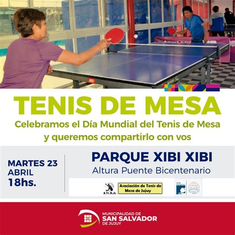 Celebrarán el Día Mundial del Tenis de Mesa en el Parque Xibi Xibi El