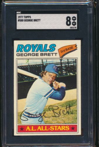 Topps George Brett Royals Sgc Nm Mt Hof Dead Centered Ebay