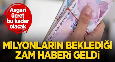 Milyonların beklediği zam haberi geldi Asgari ücret bu kadar olacak