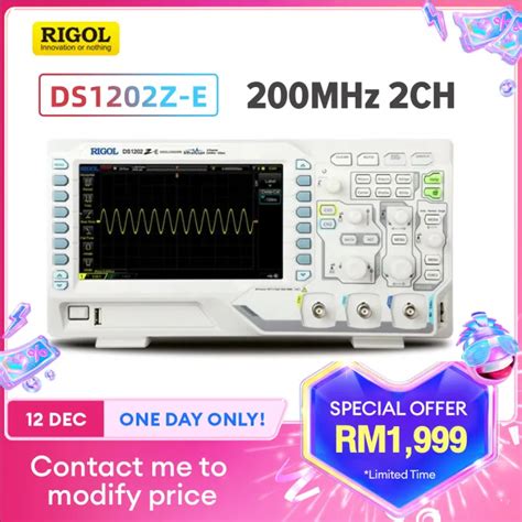 Rigol DS1202Z-E Two Channel, 200MHz Digital Oscilloscope | Lazada