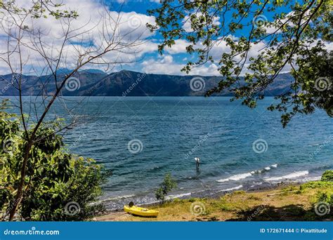 Laguna De Apoyo Volcano Lake Granada Nicaragua Stock Photo - Image of ...