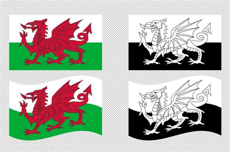 Wales / Welsh Flag SVG Vector Clip Art Cut Files for Cricut - Etsy Canada