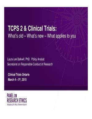 Fillable Online Tcps Clinical Trials Fax Email Print Pdffiller