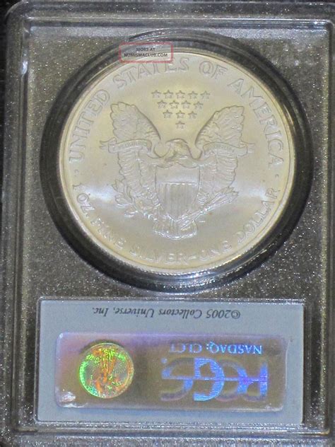 Brilliant 2005 Ms 69 Pcgs Certified American Silver Eagles