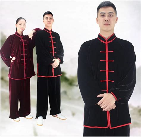 Winter Cashmere Velvet Kungfu Clothing Kung Fu Uniform Martial Arts Tai