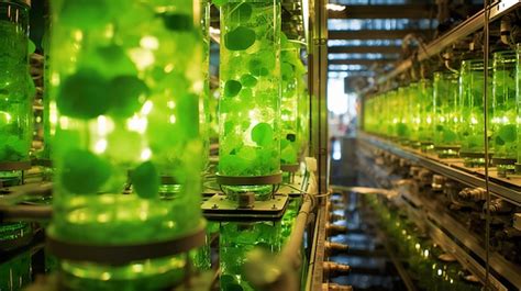 Premium Ai Image Photobioreactor In Laboratory Algae Biofuel Industry