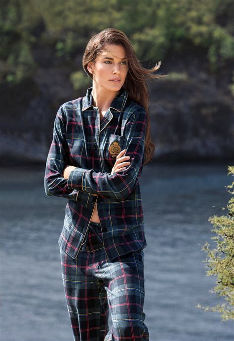 Plaid Cotton Pajama Set From Lauren Ralph Lauren Crafted From Ultra Soft Cotton Flannel And