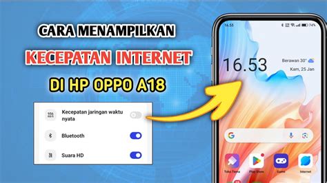 Cara Menampilkan Kecepatan Internet Di Hp Oppo A Youtube