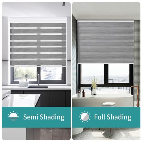 Snapklik Joydeco Cordless Zebra Roller Shades For Windows