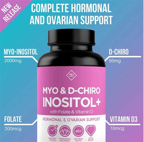 Myo Inositol & D-chiro 40:1 (120 Cápsulas) Fortificado | Envío gratis