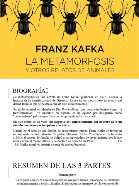 Libro La Metamorfosis De Franz Kafka Pdf La Metamorfosis Franz Kafka