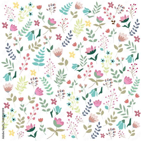 Fondo De Flores Con Tonos Pastel Vector De Stock Adobe Stock