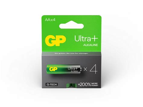 Gp Battery Ultra Plus Alkaline Aaa Size Batteries Pc Card Pack