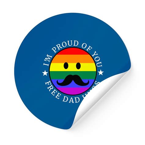 Free Dad Hugs Lgbt Gay Pride Sticker Sold By Fluorescent Carmencita Sku Off