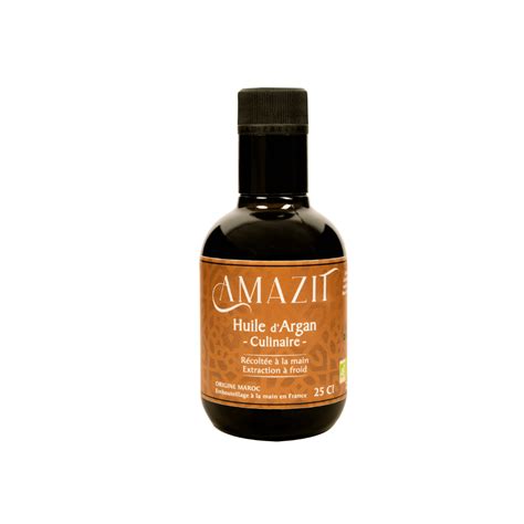 Huile d argan alimentaire torréfiée bio AMAZIT 25cl Kodamer