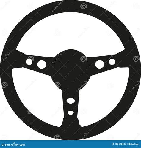 Racing Steering Wheel Stock Vector Illustration Of Isolated