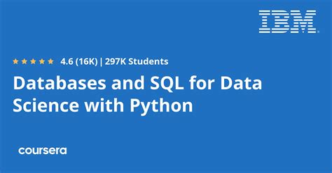 Databases And Sql For Data Science With Python Coursya