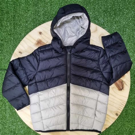 Editar Jaqueta Puffer Preta E Nude Infantil