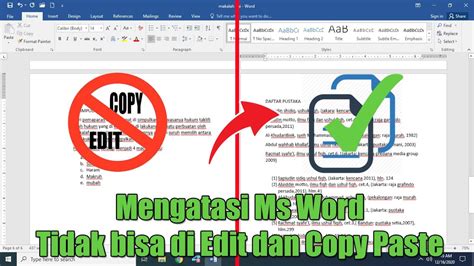 Cara Mengatasi Microsoft Word Tidak Bisa Di Edit Dan Copy Paste YouTube