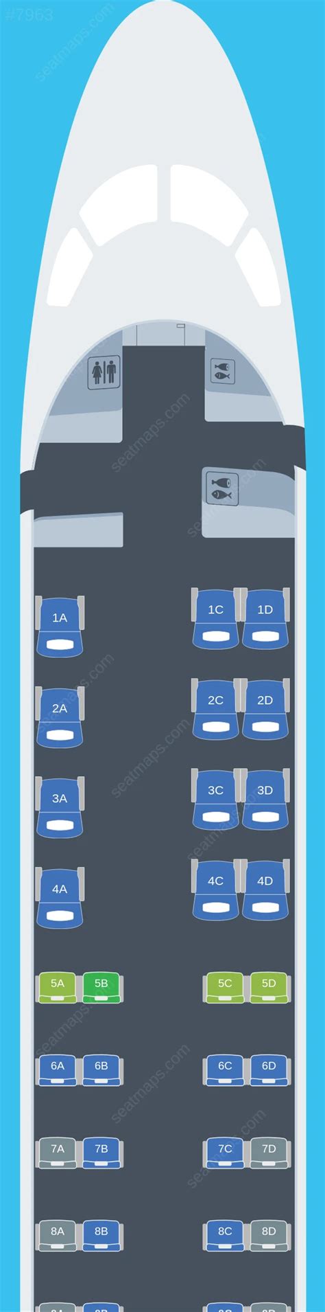 Seat Map Of Delta Embraer E175 Aircraft