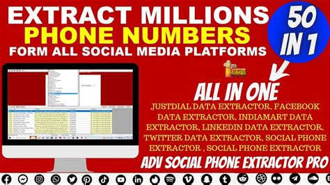 Social Phone Extractor 50 In 1 Data Extractor Software 2023 All In