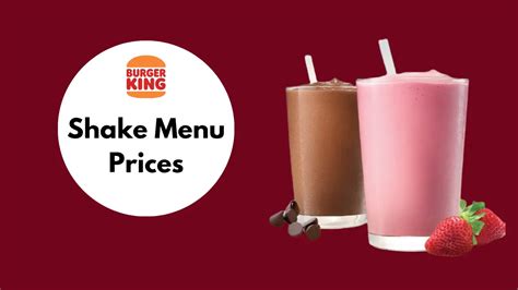 Burger King Shake Prices 2024