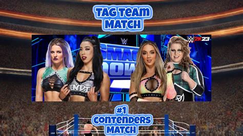 Smackdown Wwe Womens Tag Team Title No 1 Contenders Match Green And