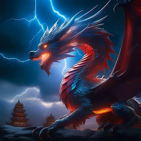 3d Dragon Lightning Effect Ai Background Dragon Lightning Effects 3d