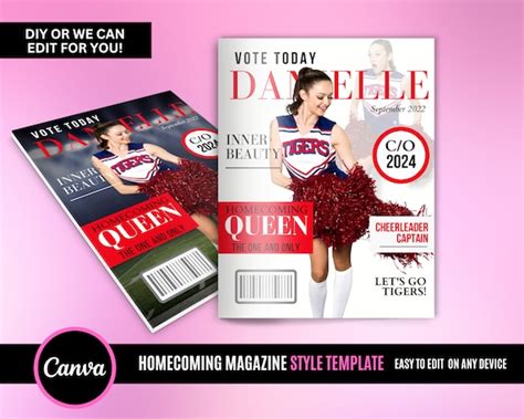 Homecoming Queen Magazine Flyer Printable Flyer Free Etsy