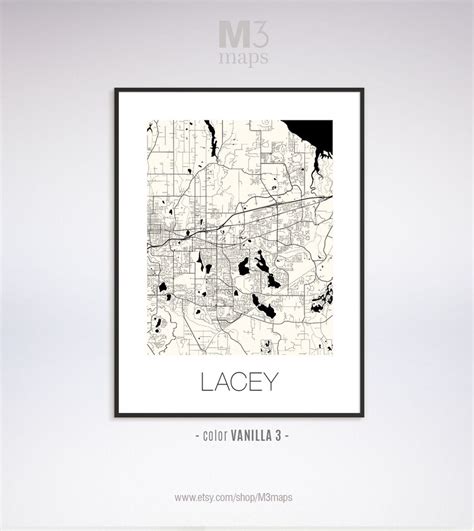 Lacey Washington Lacey WA Map Lacey Map Lacey Print Lacey - Etsy