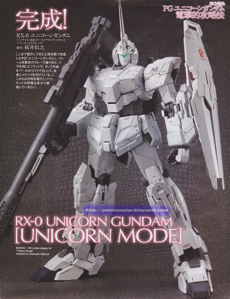 GUNDAM GUY PG 1 60 RX 0 Unicorn Gundam Full Build W Decal Applied