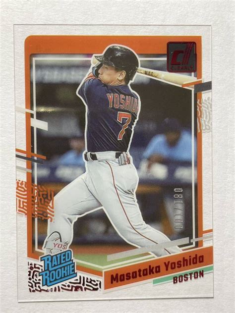 100枚限定 吉田正尚 2023 Clearly Donruss Acetate Masataka Yoshida Rookie Card