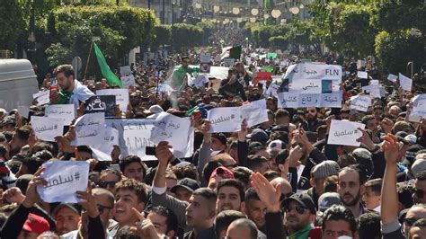 Algeria Massive Demonstrations Against Ailing Presidents Re Election