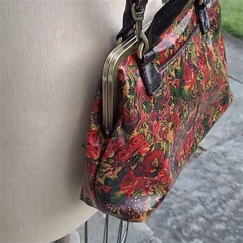 Patricia Nash Bags Patricia Nash Floral Leather Crossbody Satchel