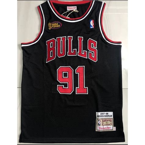 NBA Camiseta De Basquete Masculina Chicago Bulls 91 Denis Rodman