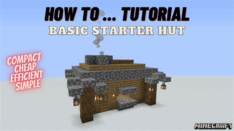 Basic Starter Hut In Minecraft How Totutorial Simple Cheap